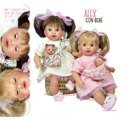 Nines Artesanals d'Onil Dolls BAMBOLA ALEX CON BAMBINO ROSA: CUSTODIA