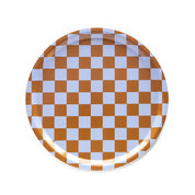 BLU KAT Vassoio da portata rotondo Caramel CHECKER - 31 cm