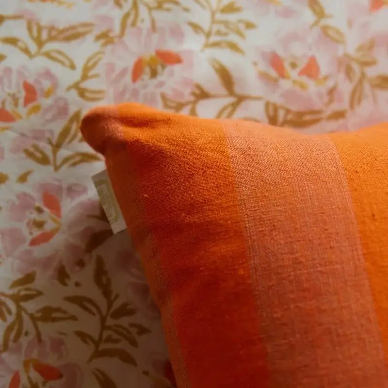 Bonheur du Jour Fodera per cuscino - Strisce Arancione