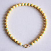 Bazou Collana con perline Miyuki - giallo/menta