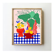 Teresa Rego Stampa d'Arte Fine Blue Tiles & Lemons: A3