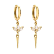 Rosies Orecchini Alissa bianchi: Bianco / Oro