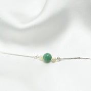 Iroquoise Cavigliera in malachite e argento 925