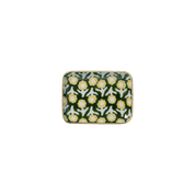 Bonheur du Jour Vassoio Bohème Chic con Fiori in Metallo Smaltato Isha Verde