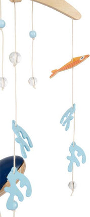 Small foot Grande mobile marino in legno 3D con balena blu