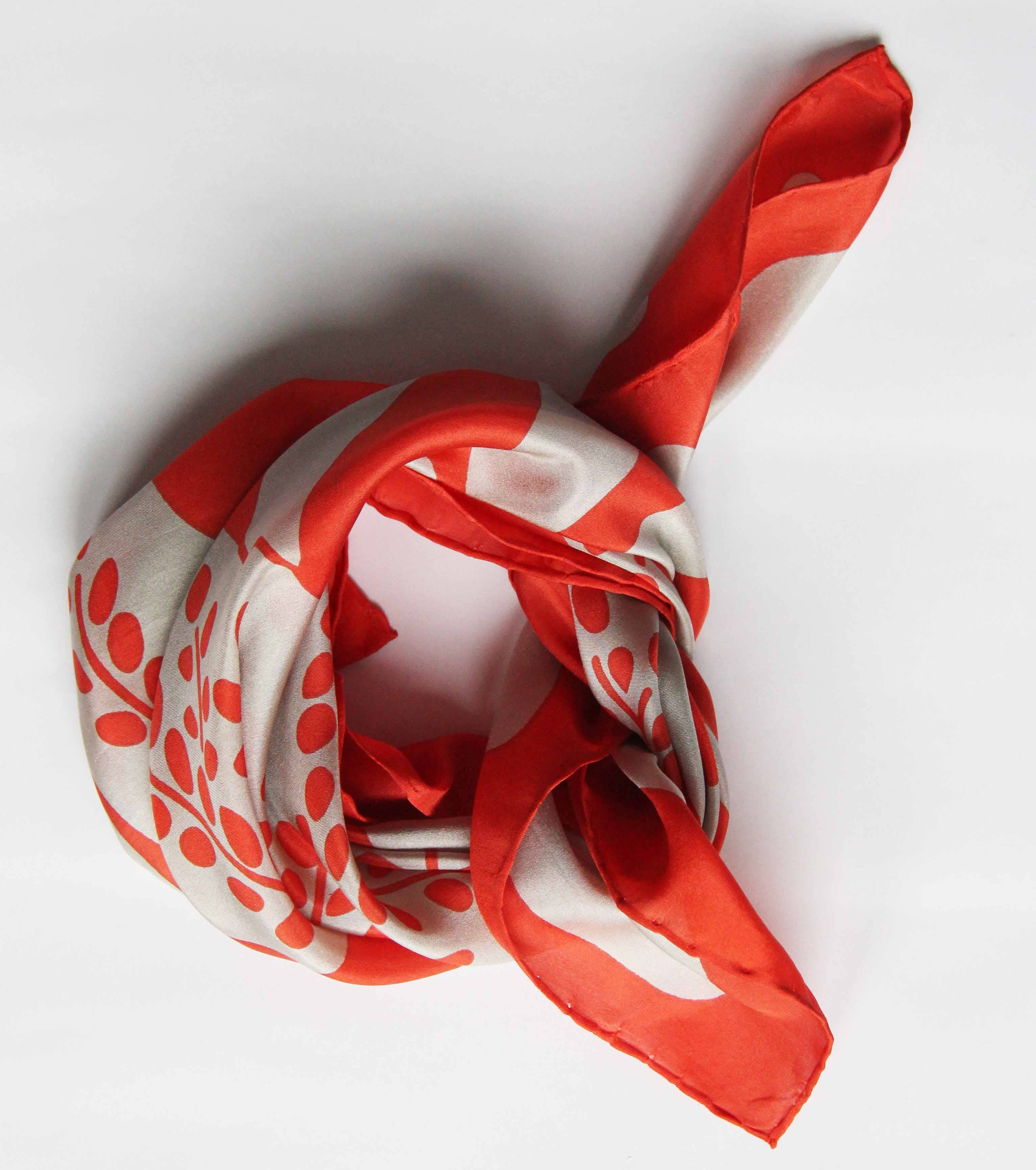 Les Belles Vagabondes Mini foulard arancione Peace and Love