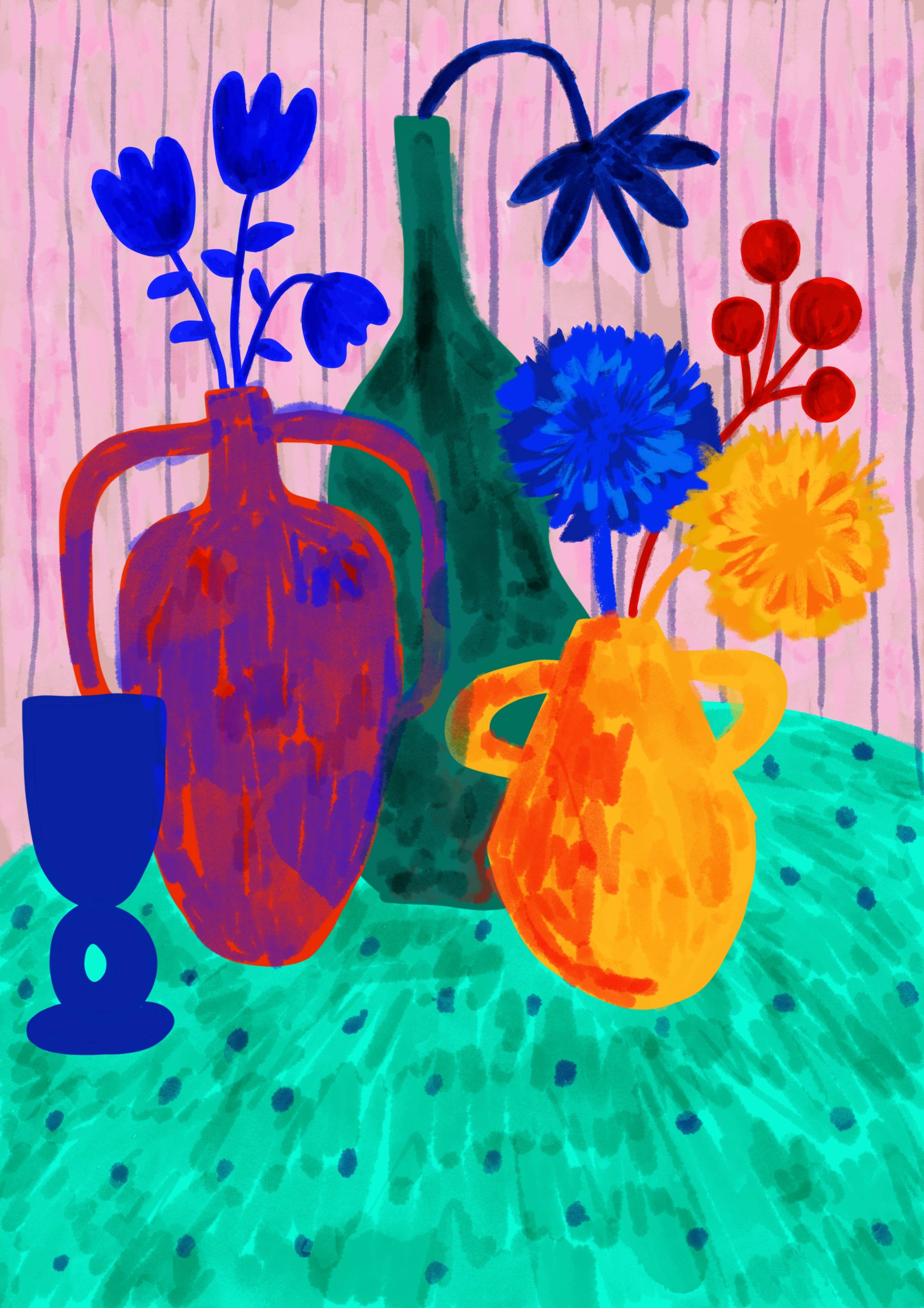 Teresa Rego Stampa d'Arte Fine della Famiglia Pots: A4