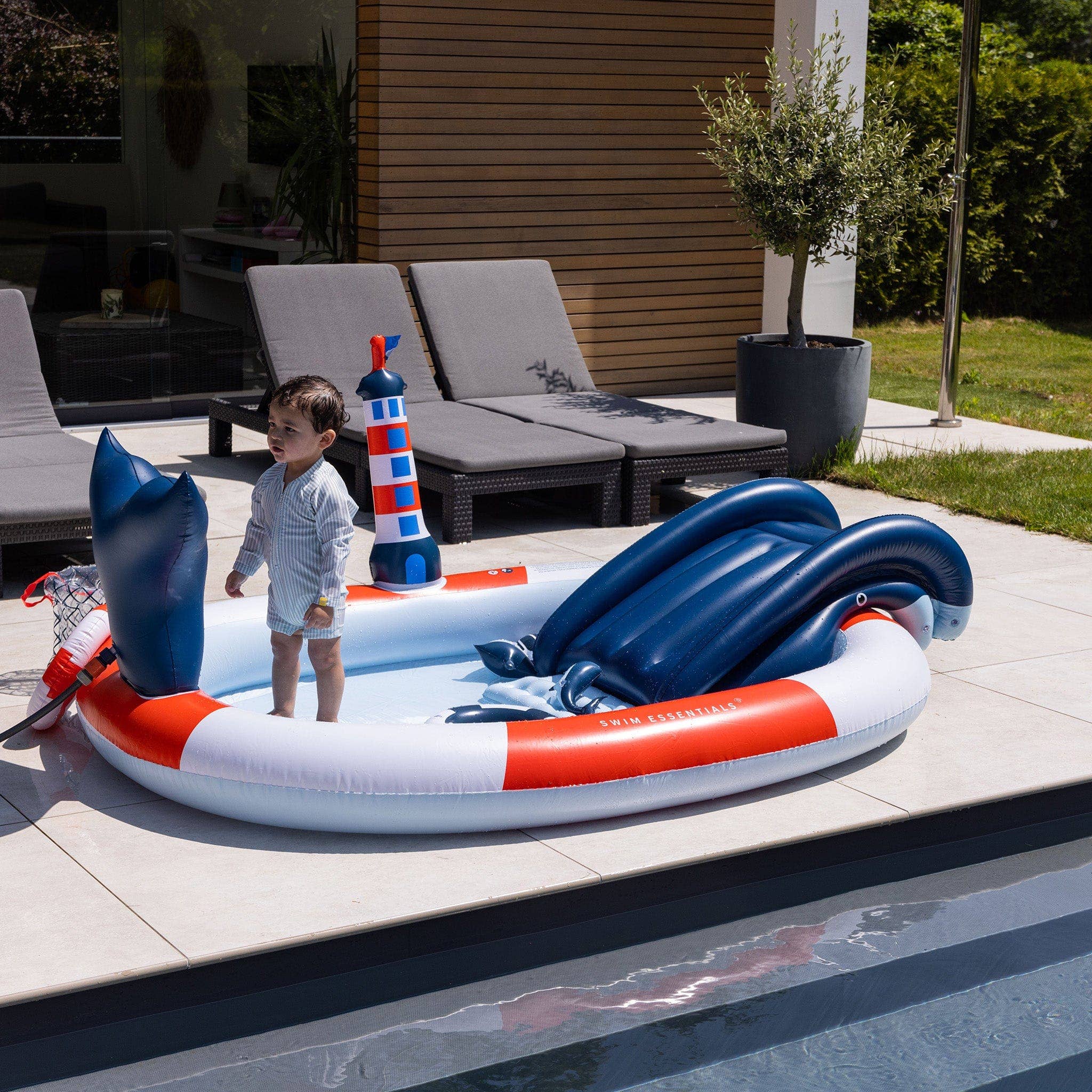 Swim Essentials Piscina da Gioco - Multicolore - Strisce Oceaniche