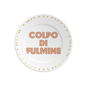 ilaria.i COLPO DI FULMINE - Piatto in porcellana scritta