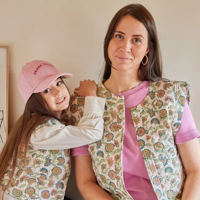 Bonheur du Jour Gilet senza maniche Cherry Donna - Rosa/blu