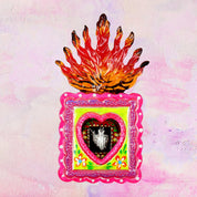 PINK PAMPAS Teca votiva Vergine di Guadalupe artigianale messicana