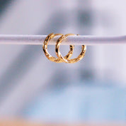 Bazou Cerchio in acciaio inossidabile 14mm "tornito" - oro