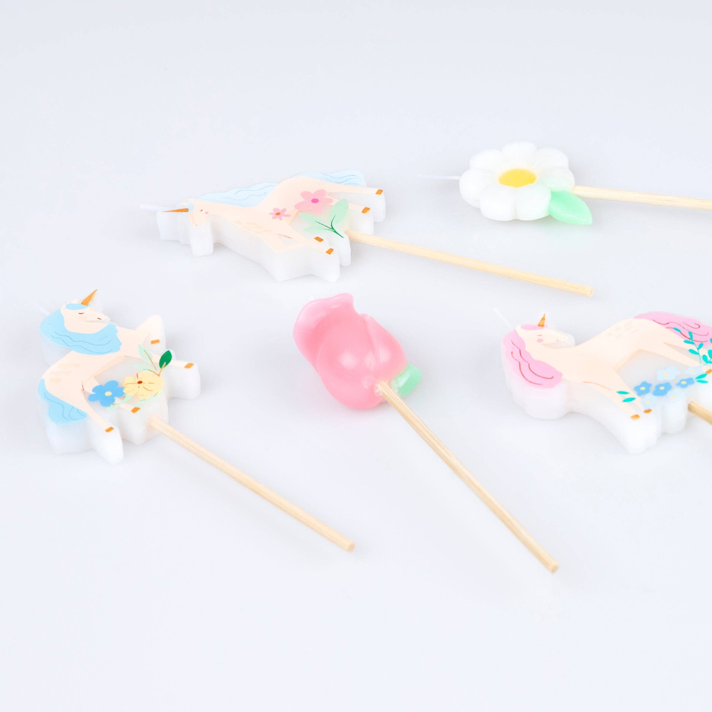 Meri Meri Candele Unicorni del Prato