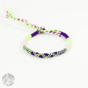 Pineapple Island Bracciale in cotone intrecciato a mano di Koh Surf: Pesca e rosa