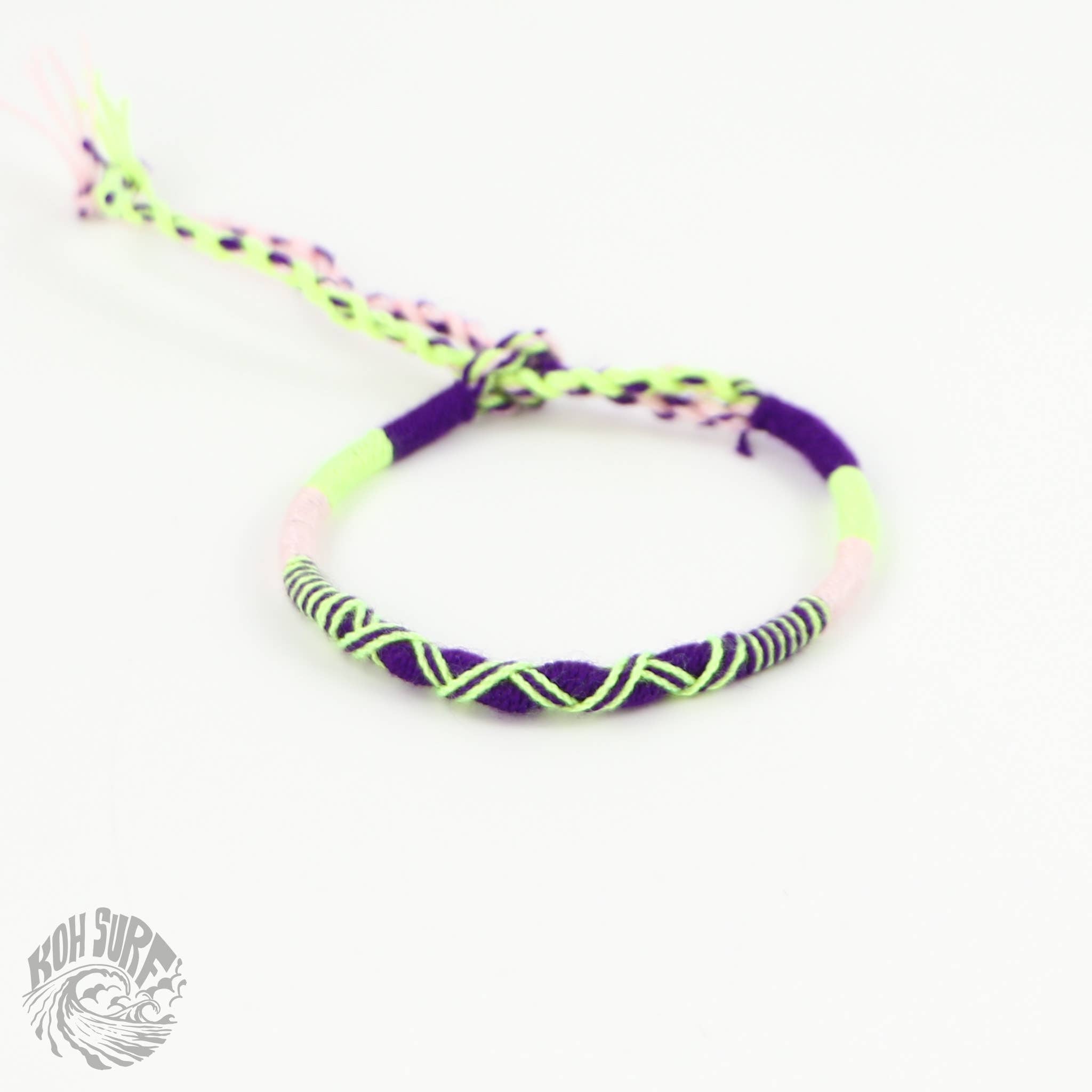 Pineapple Island Bracciale in cotone intrecciato a mano di Koh Surf: Giallo & Arancione