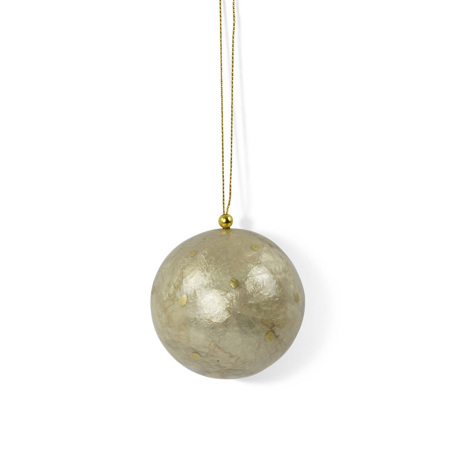 Kinta Palla di Natale con cappuccio, pois e dettagli dorati, 6 cm: Rosso arabo