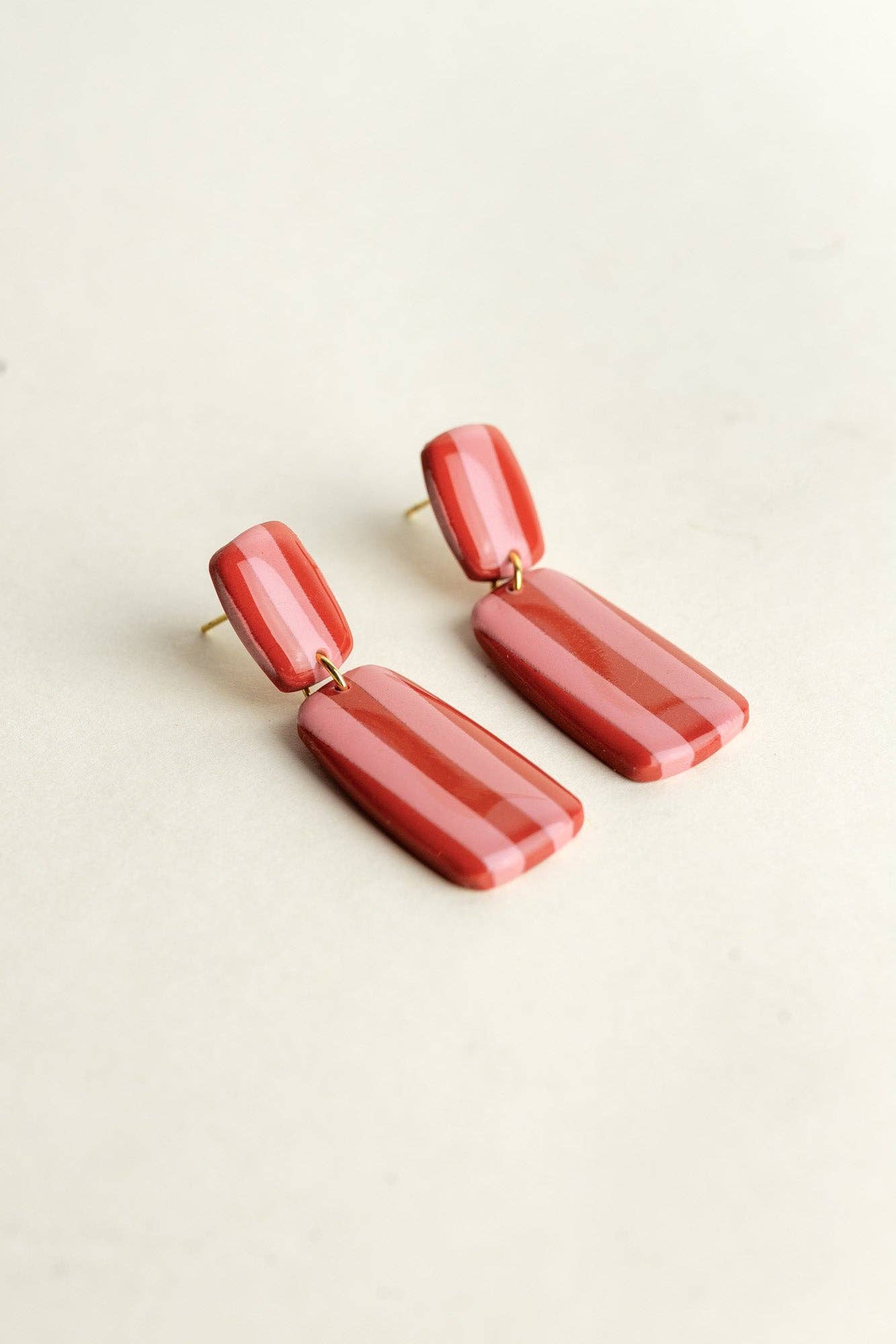 Van Schaaijk Studio Orecchini Julia - Rosso / Bloom
