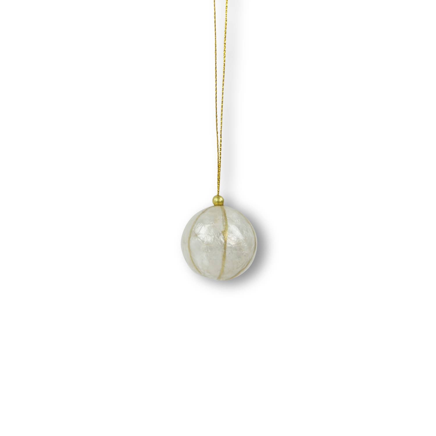 Kinta Cappuccio per pallina di Natale a righe con oro 3 cm: Blu Sera