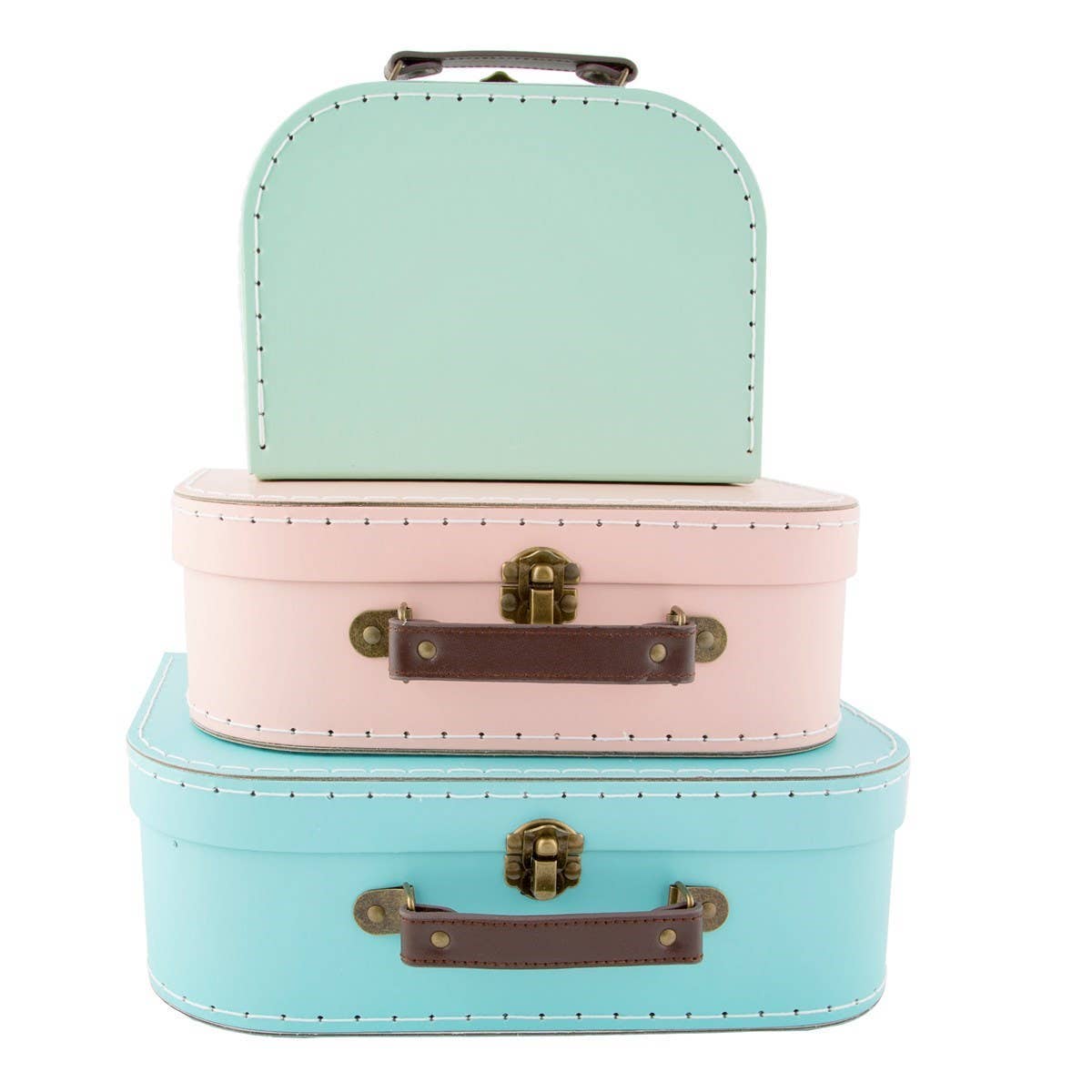 Sass & Belle Europe Valigie retrò pastello - Set di 3