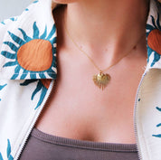 Bazou Collana delicata con cuore e raggi