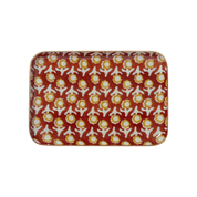 Bonheur du Jour Vassoio Bohème Chic con Fiori in Metallo Smaltato Isha Scoiattolo