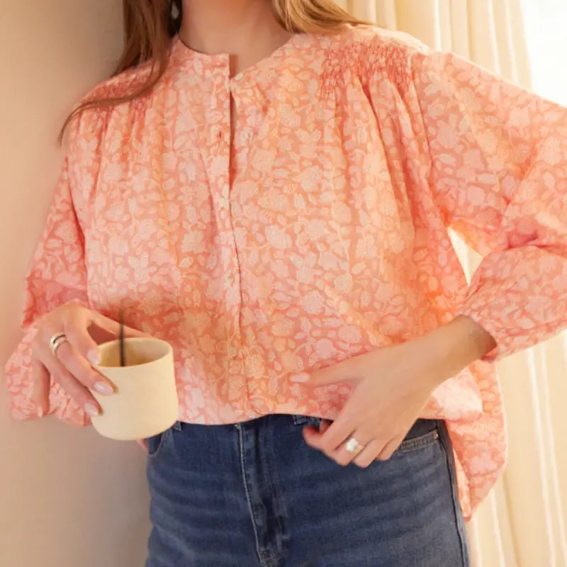 Bonheur du Jour Blusa Elise Donna - Jaya Rosa peonia