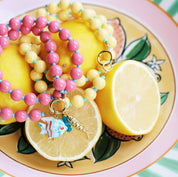 Bazou Collana con perline Miyuki - giallo/menta