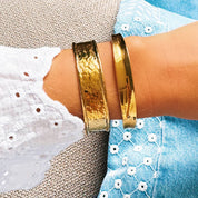 Bazou Bracciale largo svasato - oro
