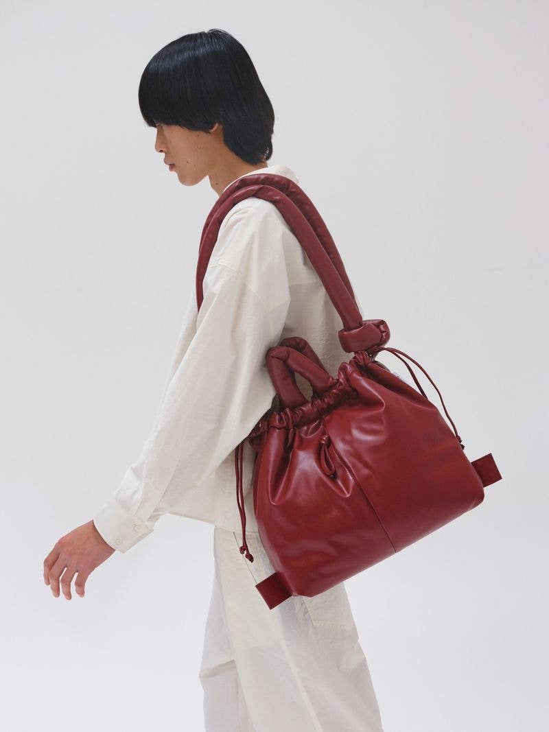 Ölend Backpacks Pelle vegana Ona: Rosso ciliegia