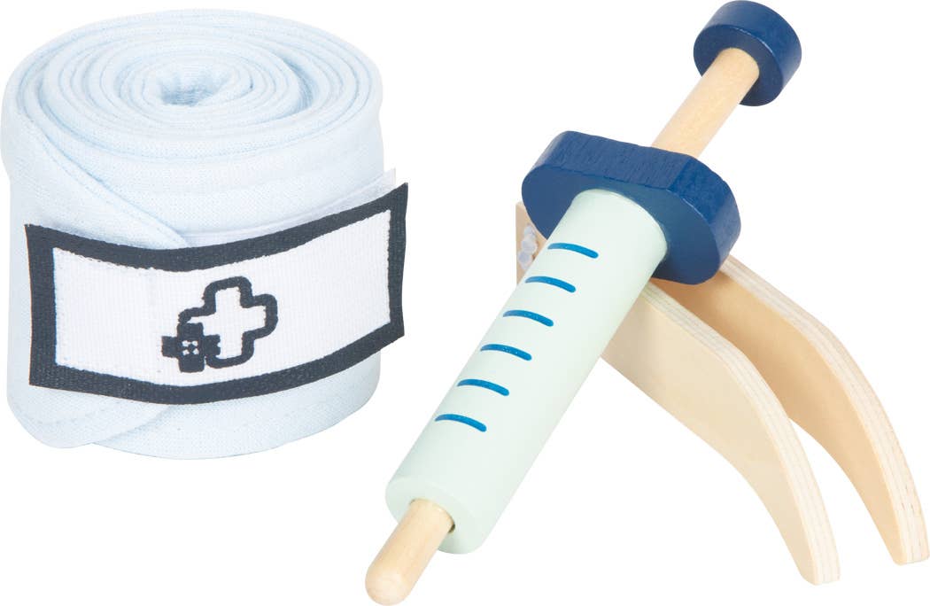 small foot Set gioco medico in legno | Giocattolo di ruolo per piccoli dottori
