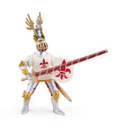 Papo Statuina Cavaliere bianco con giglio