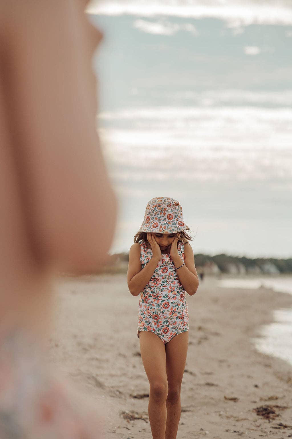 GRECH & CO Costume intero vintage per ragazze | UPF + riciclato - In Fiore