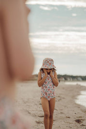 GRECH & CO Costume intero vintage per ragazze | UPF + riciclato - In Fiore