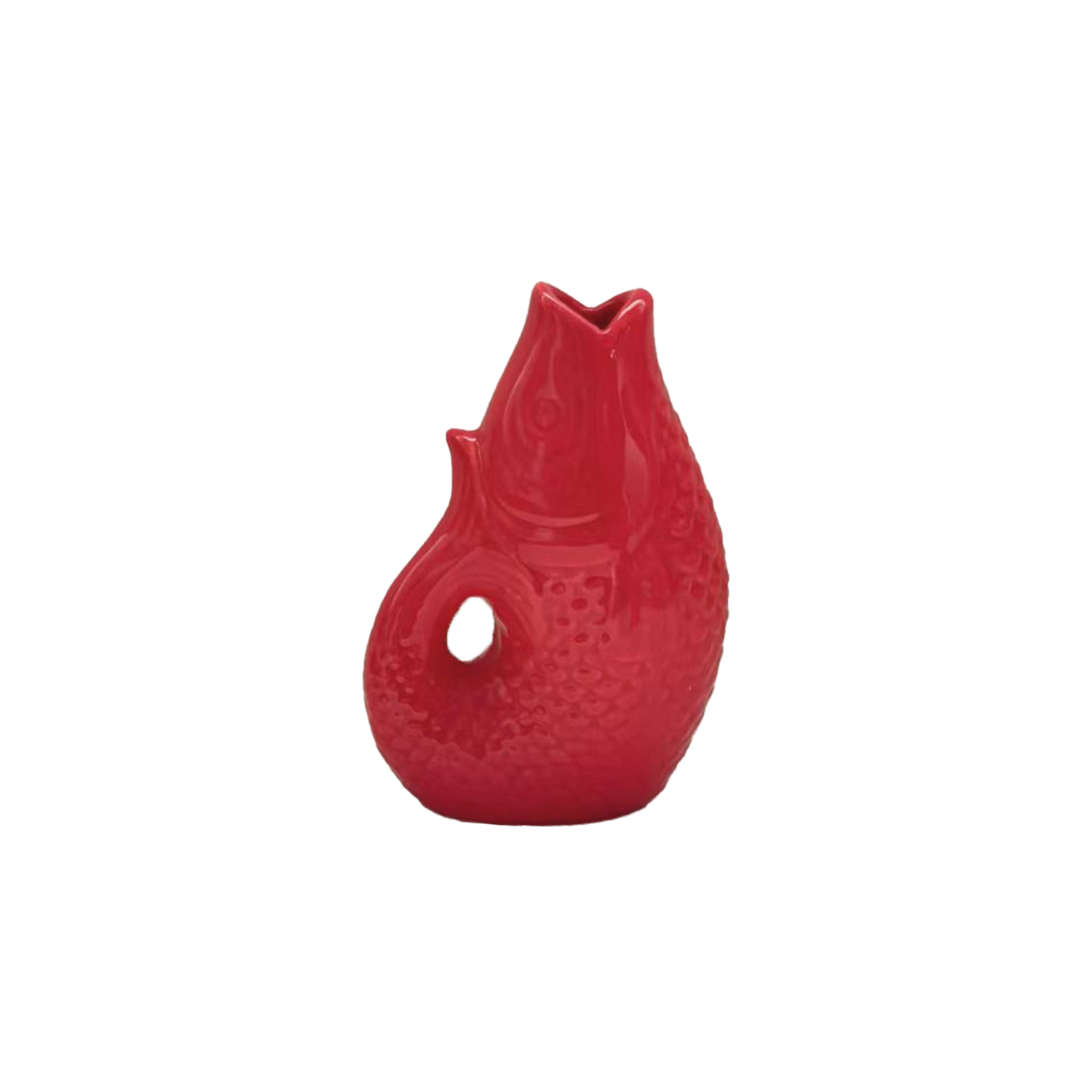 Opjet Paris Vaso ceramica Pesce pm rosso L8,2 P5 H12cm