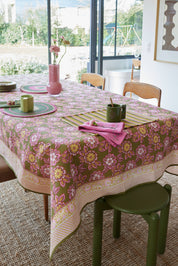 Bonheur du Jour Tovaglia - Jakarta Olive: 170X 250 CM