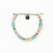 Pineapple Island Braccialetto Intrecciato Leme Surf: Rosa & Marrone