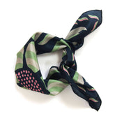 Les Belles Vagabondes Foulard Mini Non Ti Scordar di Me Marine Navy