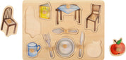 Small foot Puzzle Oggetti di Uso Quotidiano con Manopole in Legno