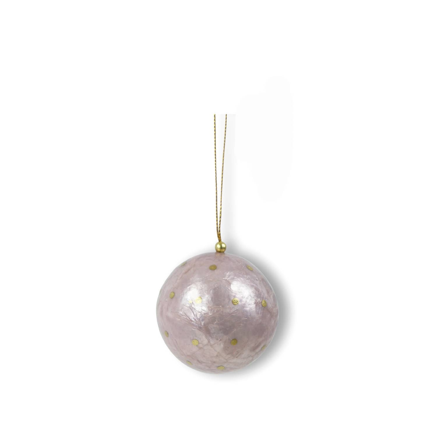 Kinta Palla di Natale con cappuccio, pois e dettagli dorati, 6 cm: Rosso arabo