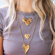 Bazou Lunga collana snake con cuore XL