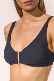 MARYAN MEHLHORN BIKINI TOP BLU NOTTE