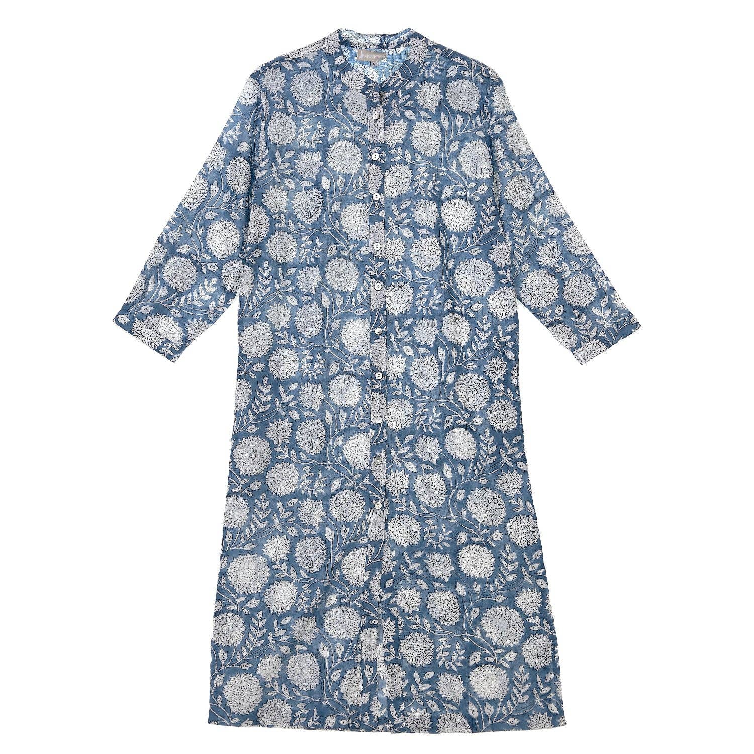 ABRACOLORS Abito camicia floreale blu