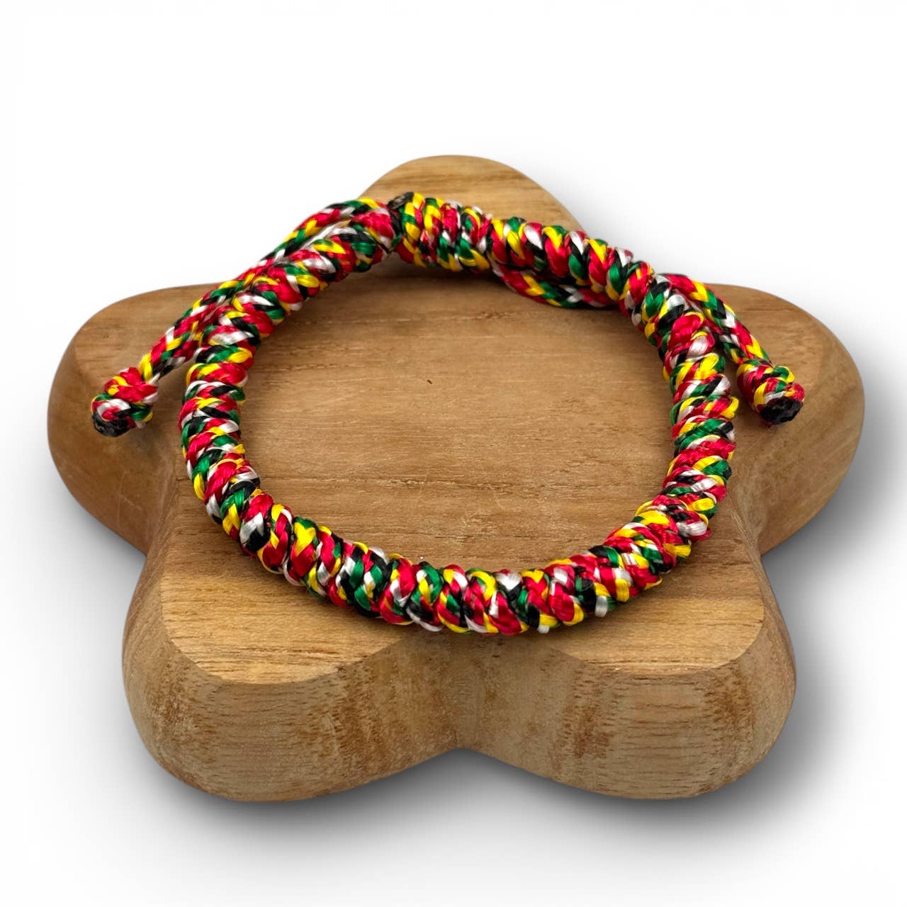 MAISON KIZO Bracciale tibetano intrecciato - modello largo