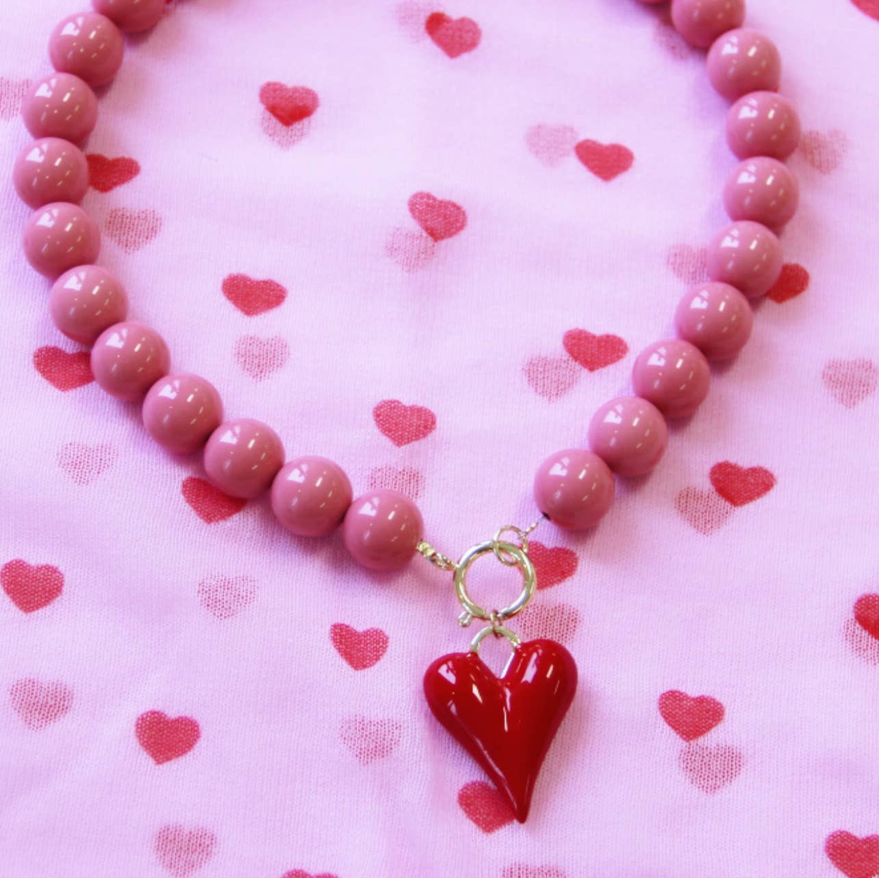 Bazou Ciondolo Cuore XL - rosso