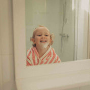 Rose in April Poncho per bambini Suzon a righe fragola