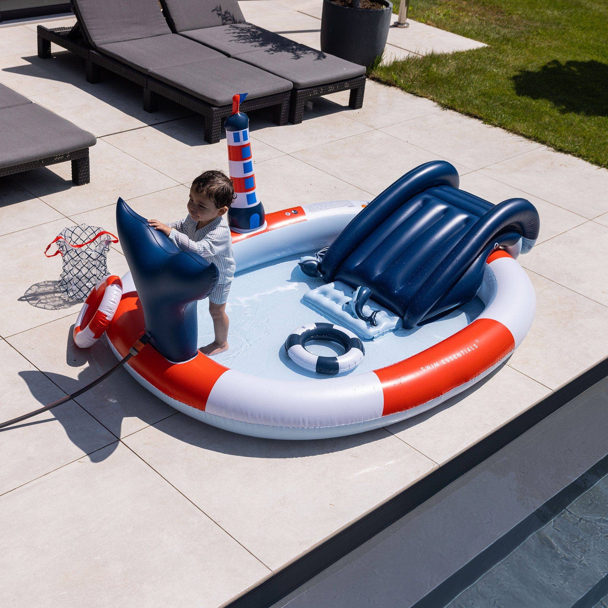 Swim Essentials Piscina da Gioco - Multicolore - Strisce Oceaniche