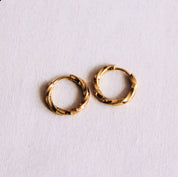 Bazou Cerchio in acciaio inossidabile 14mm "tornito" - oro