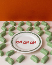 ilaria.i OH OH OH -Piatto in porcellana regalo perfetto per il Natale