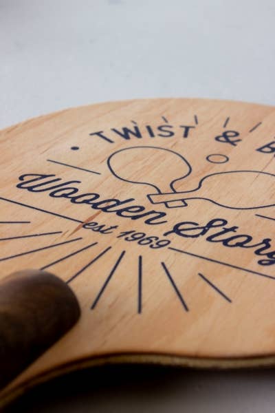 Wooden Story Sp. z o.o. Twist & bounce - racchette da ping pong (2 pz): 2 pezzi