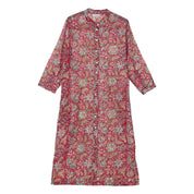 ABRACOLORS Abito camicia fiore rosso